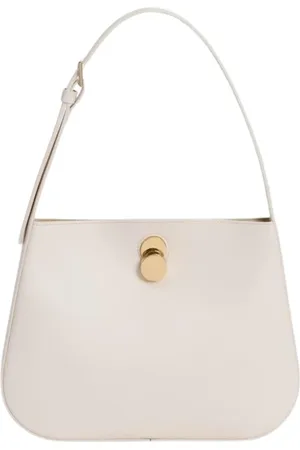 Fabiana Filippi Femme, Sacs, Blanc, Taille: ONE Size Beurre Sac Bandoulière en Cuir Fermeture Magnétique