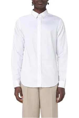 Armani Exchange Homme, Chemises, Blanc, Taille: L Chemise Blanche Classique en Coton