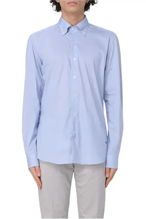 FAY Homme, Chemises, Bleu, Taille: 2XL Chemise polyvalente à manches longues pour hommes