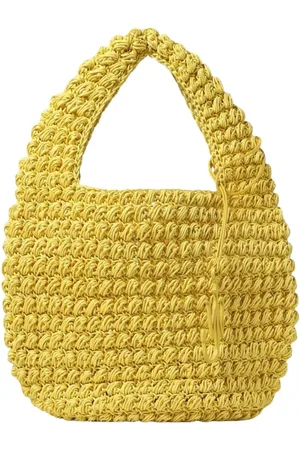 J.W.Anderson Femme, Sacs, Jaune, Taille: ONE Size Sac à Bandoulière en Rafia Crochet Jaune