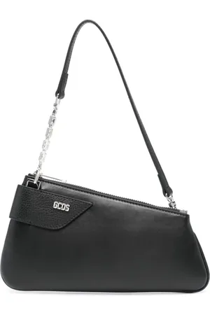 GCDS Femme, Sacs, Noir, Taille: ONE Size Sac en cuir noir Comma Notte