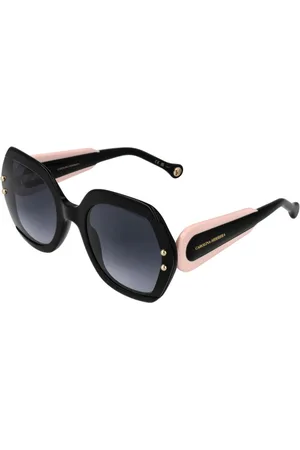 Carolina Herrera Femme, Accessoires, Noir, Taille: ONE Size Lunettes de Soleil Noires Femme Style Papillon