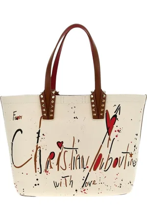 Christian Louboutin Femme, Sacs, , Taille: ONE Size Sac fourre-tout en toile cloutée colorée