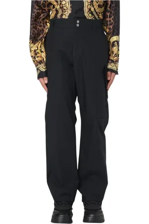 VERSACE Homme, Pantalons, Noir, Taille: L Pantalon Cargo Noir Straight Leg