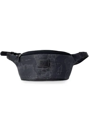 ALVIERO MARTINI 1A CLASSE Homme, Sacs, Noir, Taille: ONE Size Sac banane en polyester et cuir