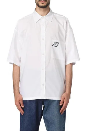 AMBUSH Homme, Chemises, Blanc, Taille: L Chemise blanche à manches courtes avec patch