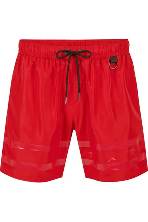 Iceberg Homme, Maillots de bain, Rouge, Taille: XL Maillot de bain rouge avec des impressions ton sur ton gommées et un cordon contrastant