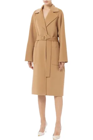 Elisabetta Franchi Femme, Manteaux, Brun, Taille: 36 FR Manteau Élégant Marron pour Femmes