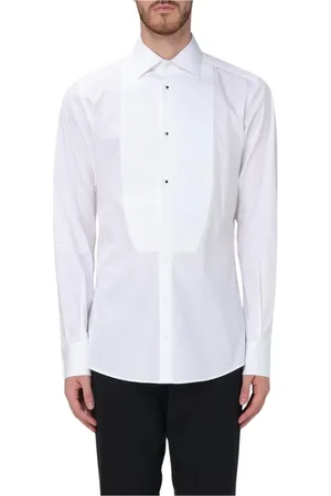 Dolce & Gabbana Homme, Chemises, Blanc, Taille: L Chemise Tuxedo Blanche Élégante