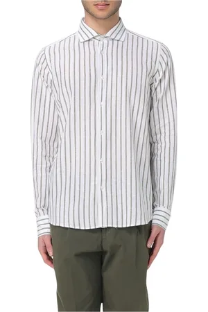 Manuel Ritz Homme, Chemises, Vert, Taille: S Chemise Verte à Rayures Verticales