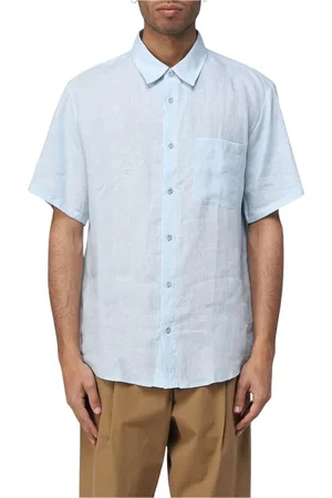 A.P.C. Homme, Chemises, Bleu, Taille: S Chemise en lin bleu pour homme