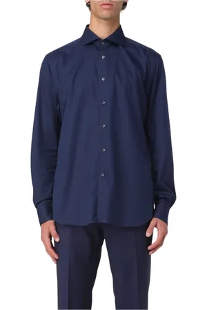 corneliani Homme, Chemises, Bleu, Taille: XL Chemise en Coton Bleu