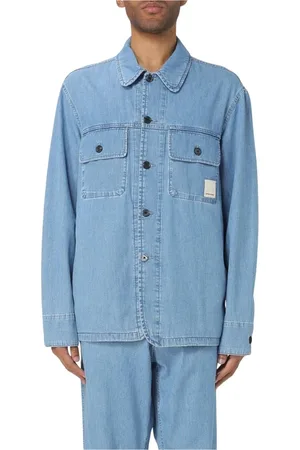 Emporio Armani Homme, Chemises, Bleu, Taille: L Chemise Denim Classique Coupe Décontractée
