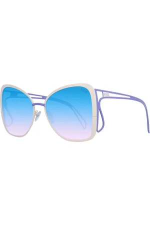 Emilio Pucci Femme, Accessoires, Bleu, Taille: ONE Size Crème Papillon Lunettes de Soleil Verre Dégradé