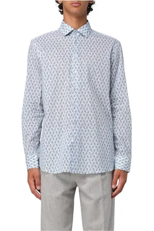 Etro Homme, Chemises, Bleu, Taille: XL Chemise Bleue à Imprimé Paisley