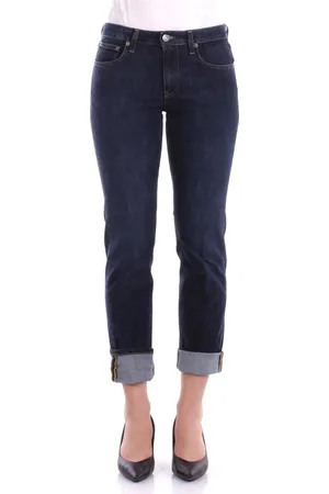 Dondup Femme, Jeans, Bleu, Taille: W29 Jean Bleu avec Logo Poche Arrière