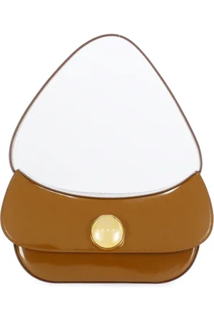 Marni Femme, Sacs, Brun, Taille: ONE Size Sac en Cuir Marron Femme Fermeture à Pression