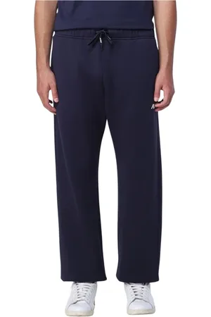 Autry Homme, Pantalons, Bleu, Taille: S Pantalon Jogger en Coton Bleu
