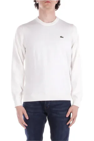 Lacoste Homme, Pulls, Blanc, Taille: S Pulls avec logo frontal