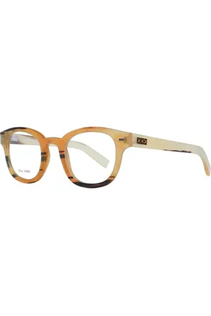 Ermenegildo Zegna Homme, Accessoires, Multicolore, Taille: ONE Size Montures Optiques Rondes en Corne