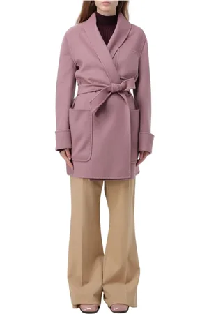 Max Mara Femme, Manteaux, Rose, Taille: 40 FR Manteau Luxueux en Laine de Chameau