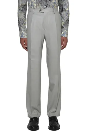 Etro Homme, Pantalons, Gris, Taille: L Style Classique Pantalon Bleu
