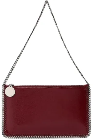 Stella McCartney Femme, Sacs, Rouge, Taille: ONE Size Portefeuille Chaîne Bordeaux Fermeture Éclair
