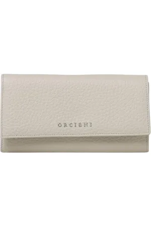 Orciani Femme, Accessoires, Blanc, Taille: ONE Size Portefeuille en cuir blanc Élégant et polyvalent