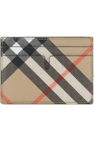 Burberry Homme, Accessoires, , Taille: ONE Size Check Card Holder Leather Wallet