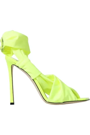 Jimmy Choo Femme, Chaussures, Vert, Taille: 36 EU Talons de Satin de Luxe Lime