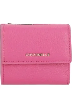 Coccinelle Femme, Accessoires, Rose, Taille: ONE Size Portefeuille en Cuir Noir Trifold