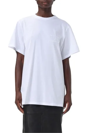Max Mara Femme, Tops, Blanc, Taille: 42 FR T-shirt Noir avec Logo