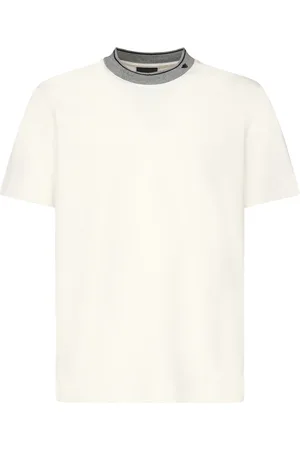Emporio Armani Homme, Tops, , Taille: M Stylés Off-White Crewneck T-shirts et Polos