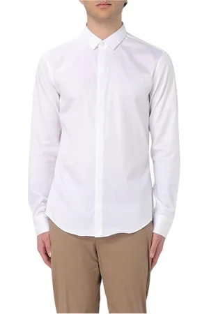 Emporio Armani Homme, Chemises, Blanc, Taille: 2XL Chemise Classique