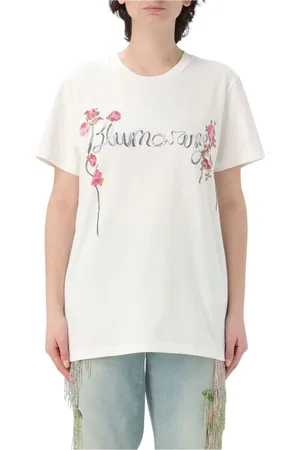 BLUMARINE Femme, Tops, Blanc, Taille: 36 FR T-shirt rose pour femmes