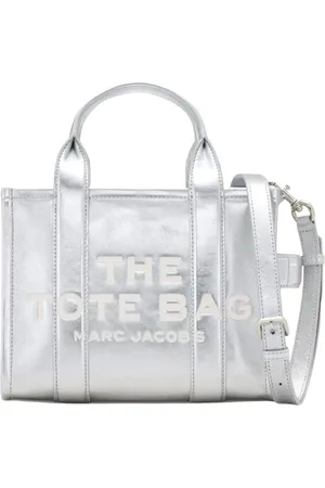 Marc Jacobs Femme, Sacs, Gris, Taille: ONE Size Sac Fourre-tout en Cuir Métallique