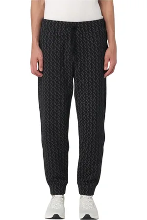 Armani Exchange Homme, Pantalons, Noir, Taille: S Joggers imprimés élégants