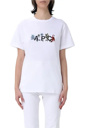 A.P.C. Femme, Tops, Blanc, Taille: 36 FR T-shirt Blanc Floral