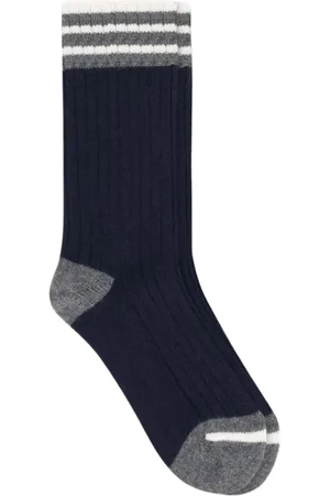 Brunello Cucinelli Homme, Sous-vêtements, Bleu, Taille: M Chaussettes en tricot doux de luxe en gris