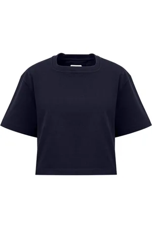 Bottega Veneta Femme, Tops, Bleu, Taille: 40 FR T-shirt basique bleu en coton japonais