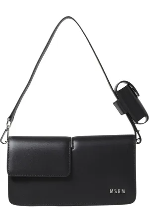 Msgm Femme, Sacs, Noir, Taille: ONE Size Sac à bandoulière en cuir noir