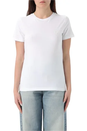 save the duck Femme, Tops, Blanc, Taille: 40 FR T-shirt Blanc à Imprimé Graphique