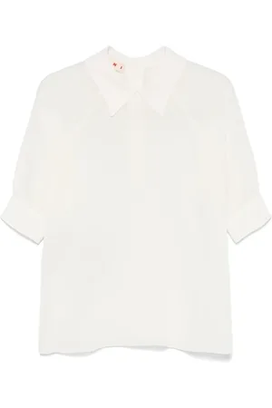 Marni Femme, Blouses et Chemises, Blanc, Taille: 38 FR Haut Blanc Style Mode