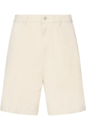 Carhartt Homme, Shorts, Blanc, Taille: XL Shorts Blancs avec Triple Couture