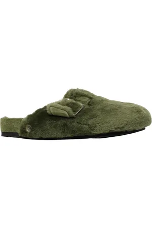 Birkenstock Homme, Chaussures, Vert, Taille: 44 EU Chaussons Shearling Clog en Vert