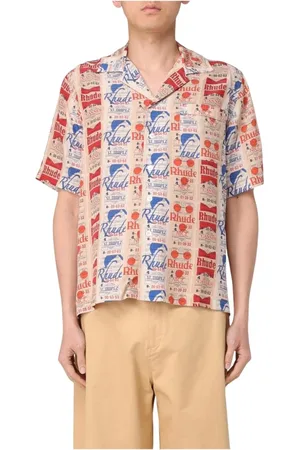 Rhude Homme, Chemises, Multicolore, Taille: S Chemise à manches courtes à impression de billet