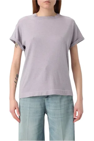 Brunello Cucinelli Femme, Tops, Violet, Taille: 40 FR Pull en Tricot Doux Violet