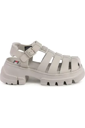 Tommy Hilfiger Femme, Chaussures, , Taille: 41 EU Sandale en Cuir avec Bride de Cheville