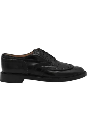 Maison Margiela Homme, Chaussures, Noir, Taille: 40 EU Richelieus Brogue en Cuir Noir