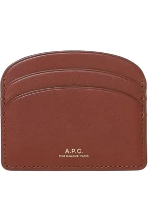 A.P.C. Femme, Accessoires, Brun, Taille: ONE Size Porte-Cartes en Cuir Élégant